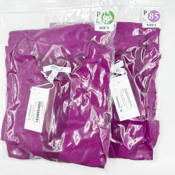 Derek Lam 10 Crosby Christina Short Sleeve Mini Dress in Hibiscus Purple NEW 4 S